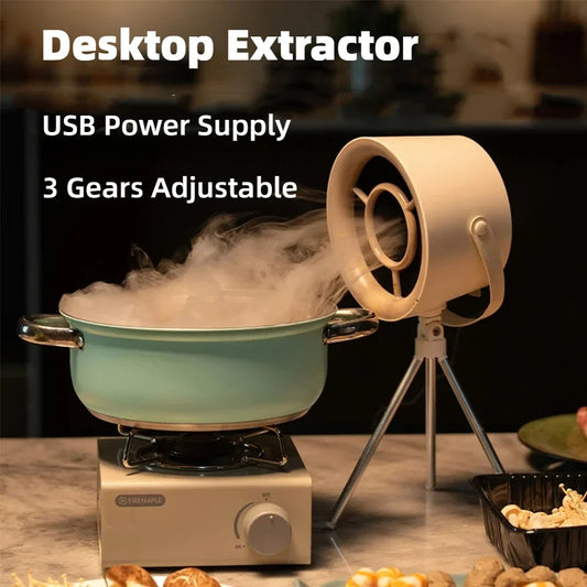 Hotte de Cuisine Portable – Mini Extracteur de Fumée USB pour Bureau & Barbecue
