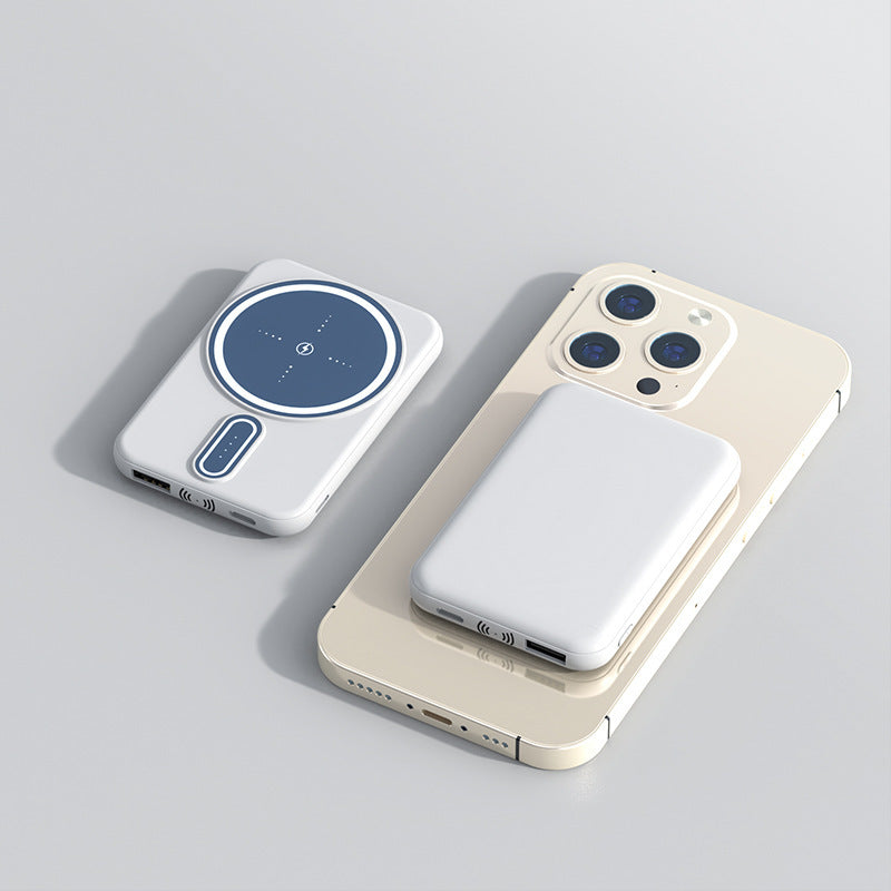 Batterie Externe Magnétique Sans Fil – Power Bank à Aspiration Magnétique pour Smartphone