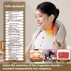 Masseur Électrique 3-en-1 – Cou, Épaules, Dos & Taille | Relaxation Totale à Domicile