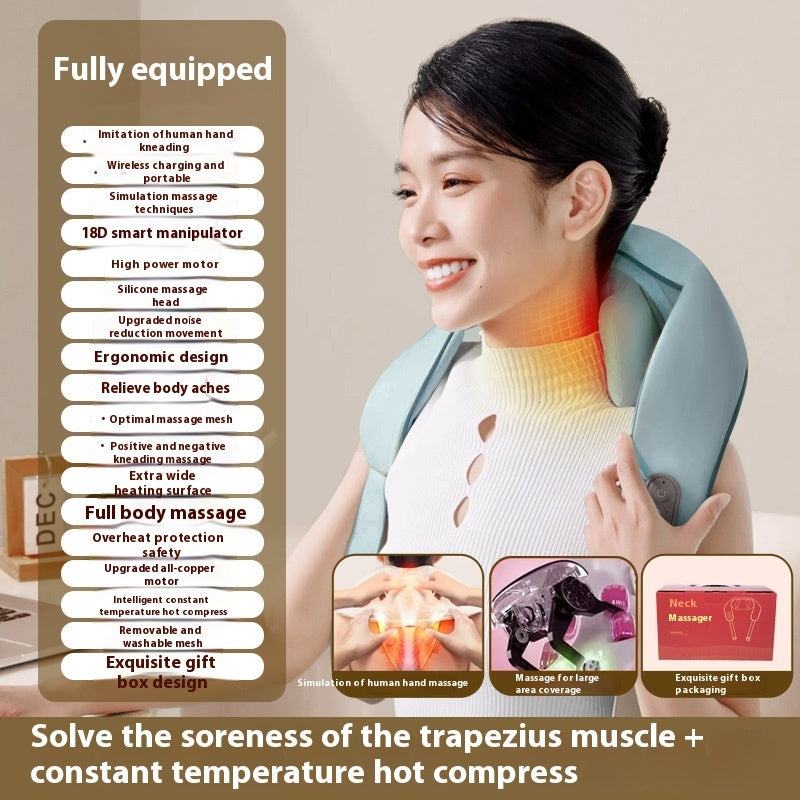 Masseur Électrique 3-en-1 – Cou, Épaules, Dos & Taille | Relaxation Totale à Domicile