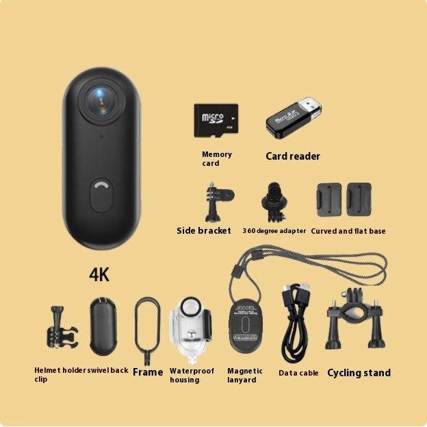 Mini Caméra Sport 4K – Caméra d’Action Polyvalente pour Cyclisme, Moto et Activités Outdoor